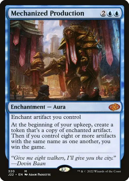 Mechanized Production, Magic card J22 320 — Jumpstart 2022 set