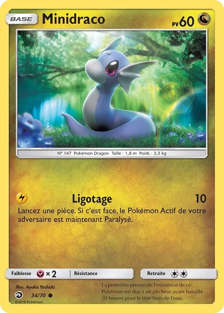 Minidraco, carte Pokémon DRM 34 — extension Majesté Des Dragons
