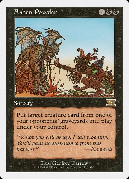 Ashen Powder, Magic card 6ED 112 — Classic Sixth Edition set