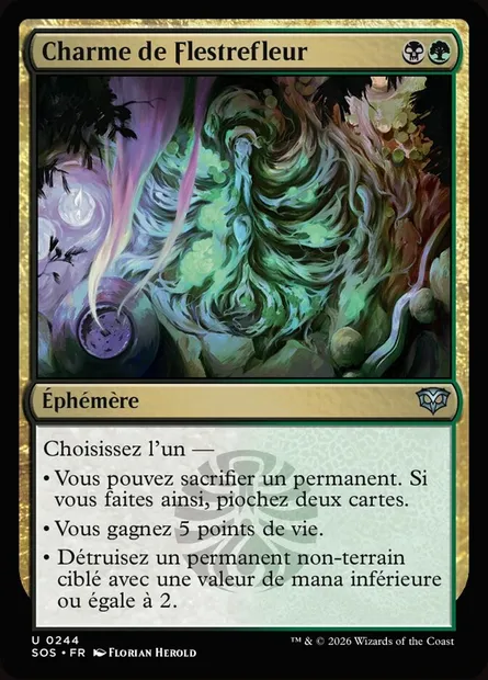 Charme de Flestrefleur, carte Magic SOS 244 — extension Secrets of Strixhaven