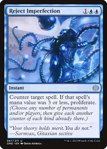 Reject Imperfection, Magic card ONE 67 — Phyrexia: All Will Be One set