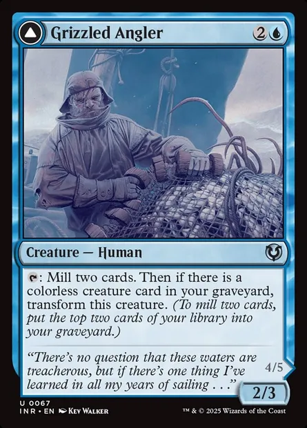 Grizzled Angler // Grisly Anglerfish, Magic card INR 67 — Innistrad Remastered set