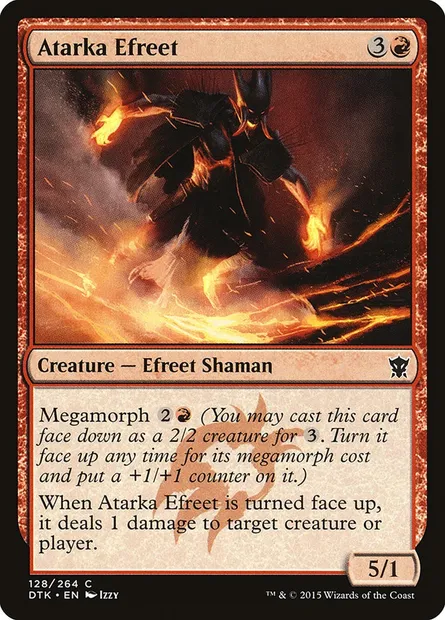 Atarka Efreet, Magic card DTK 128 — Dragons of Tarkir set