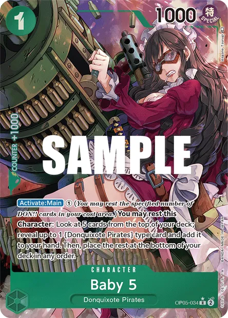 Baby 5, One Piece card OP05-034 — AWAKENING OF THE NEW ERA set