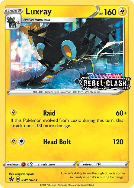 Luxray, Pokémon card SWSH 023 — SWSH Black Star Promos set