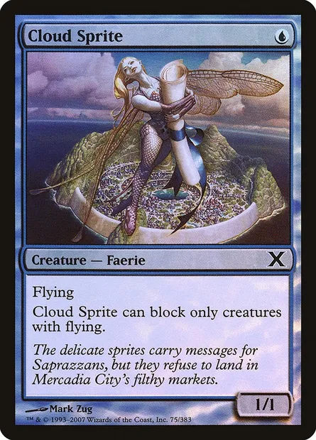 Cloud Sprite, Magic card 10E 75★ — Tenth Edition set