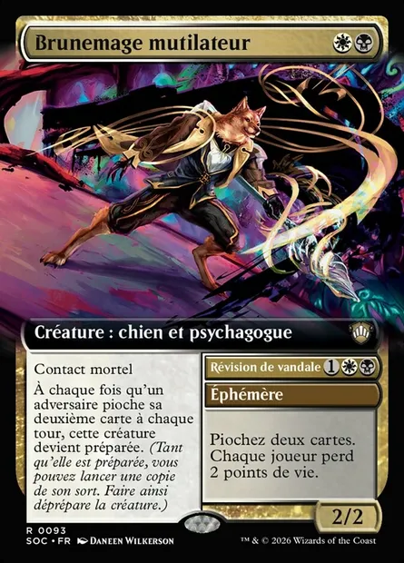 Brunemage mutilateur // Vandal's Edit, carte Magic SOC 93 — extension Secrets of Strixhaven Commander