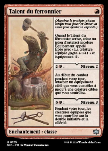 Talent du ferronnier, carte Magic BLB 125 — extension Bloomburrow