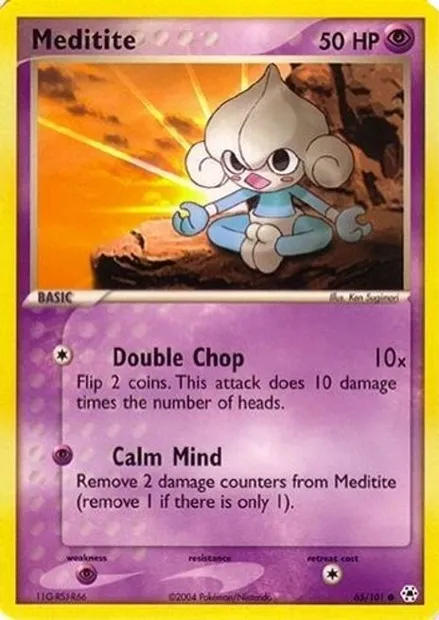 Meditite, Pokémon card EXBS 065 — EX Battle Stadium set