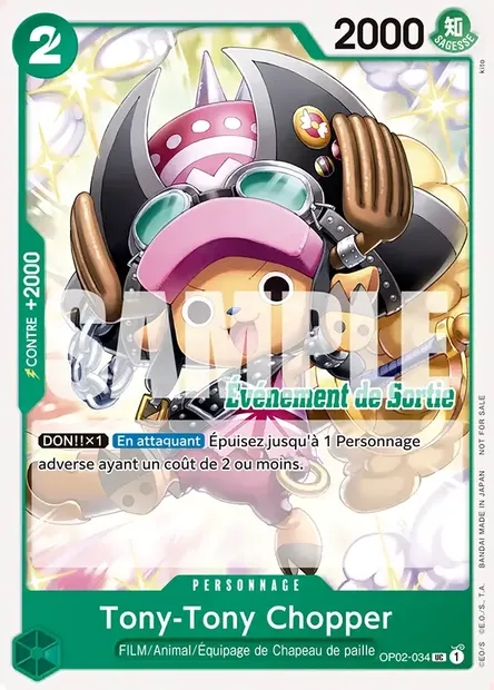 Tony-Tony Chopper, carte One Piece OP02-034 — extension PARAMOUNT WAR