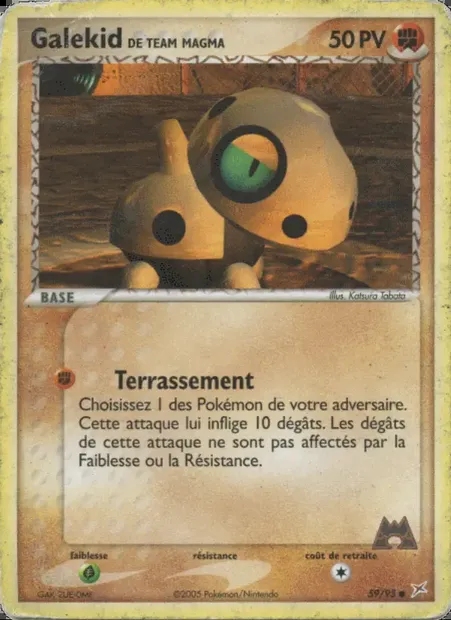 Galekid de Team Magma, carte Pokémon MA 59 — extension EX Team Magma vs Team Aqua