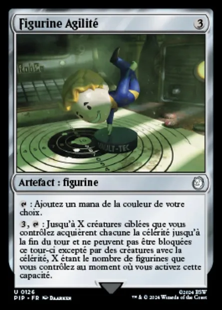 Figurine Agilité, carte Magic PIP 126 — extension Fallout