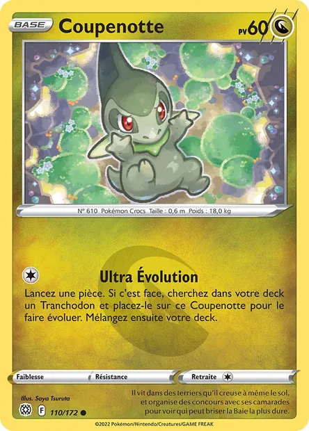 Coupenotte, carte Pokémon BRS 110 — extension Stars Étincelantes