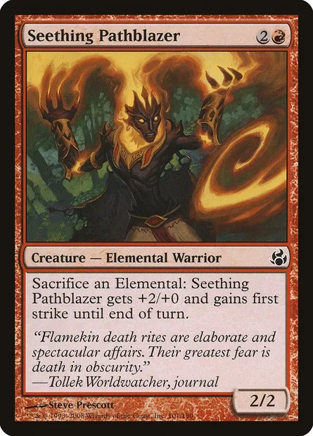 Seething Pathblazer, Magic card MOR 101 — Morningtide set