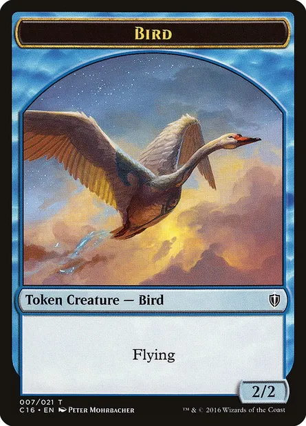 Bird, carte Magic TC16 7 — extension Commander 2016 Tokens