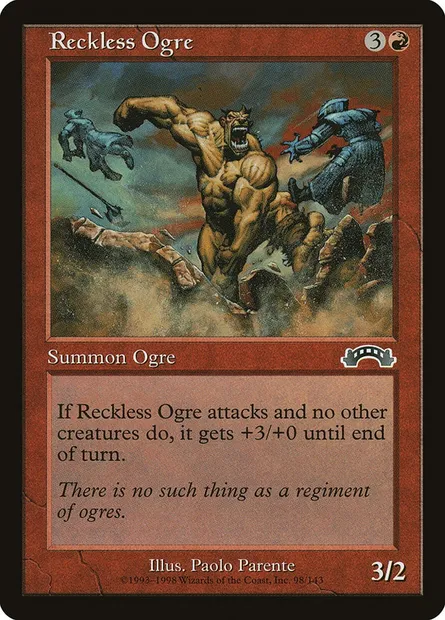 Reckless Ogre, Magic card EXO 98 — Exodus set