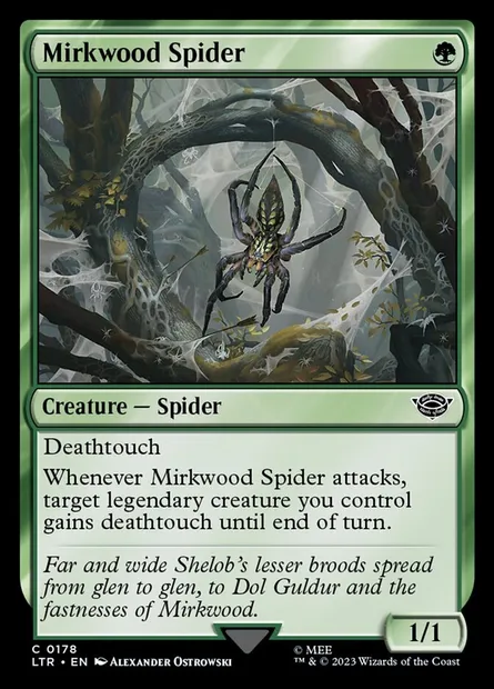 Mirkwood Spider, Magic card LTR 178 — The Lord of the Rings: Tales of Middle-earth set