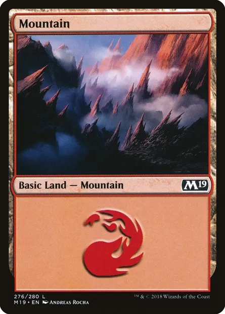 Mountain, Magic card M19 276 — Core Set 2019 set