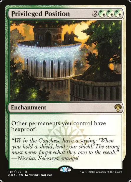 Privileged Position, Magic card GK1 116 — GRN Guild Kit set