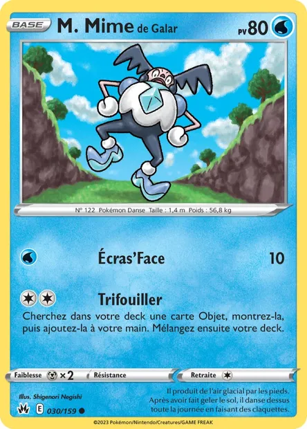 M. Mime de Galar, carte Pokémon CRZ 030 — extension Zénith Suprême