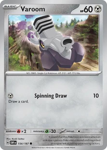 Varoom, Pokémon card OBF 154 — Obsidian Flames set