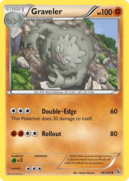 Graveler, Pokémon card FLF 46 — Flashfire set