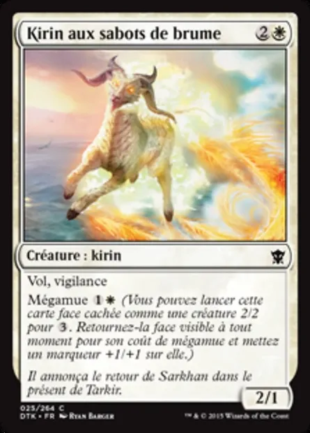 Kirin aux sabots de brume, carte Magic DTK 25 — extension Les Dragons de Tarkir