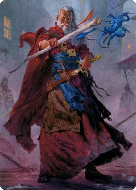 Elminster // Elminster, Magic card ACLB 64 — Battle for Baldur's Gate Art Series set