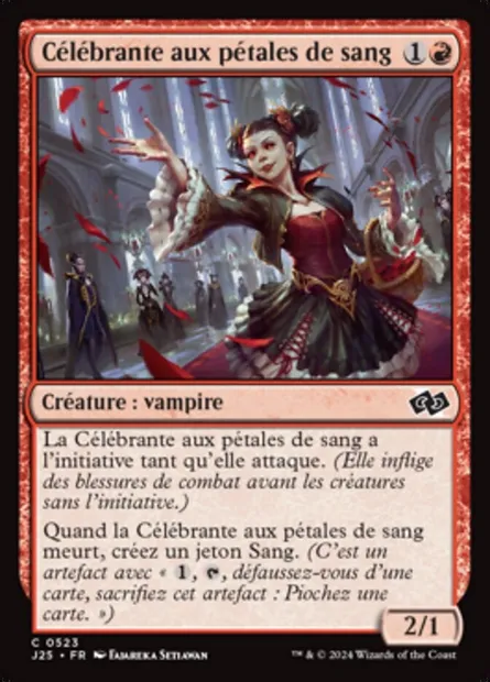 Célébrante aux pétales de sang, carte Magic J25 523 — extension Foundations Jumpstart