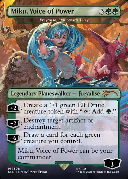 Freyalise, Llanowar's Fury, Magic card SLD 1598 — Secret Lair Drop set
