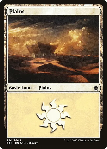 Plains, Magic card DTK 250 — Dragons of Tarkir set