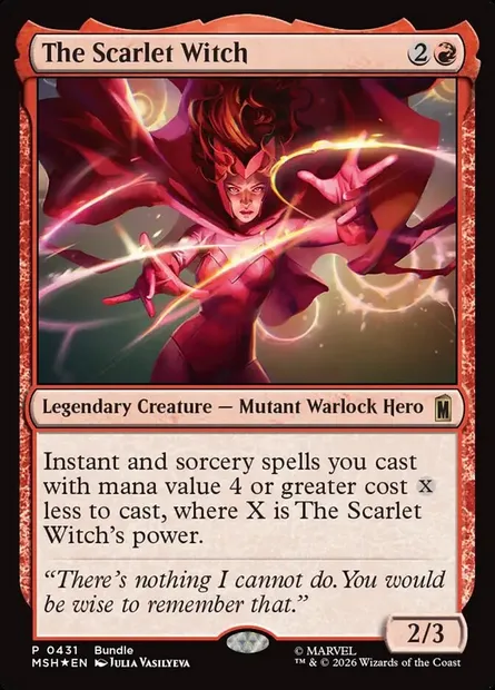 The Scarlet Witch, Magic card MSH 431 — Marvel Super Heroes set