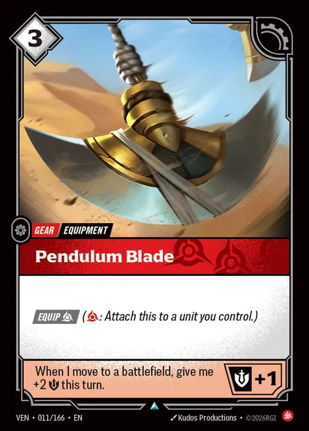 Pendulum Blade, Riftbound card VEN 011 — Vendetta set