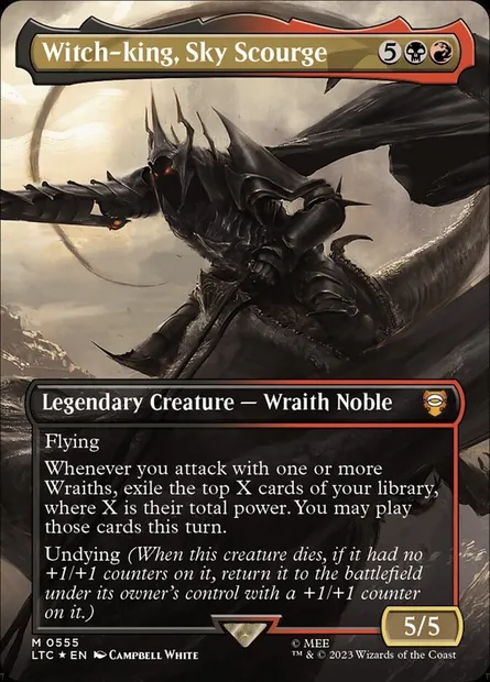 Witch-king, Sky Scourge, carte Magic LTC 555 — extension Tales of Middle-earth Commander