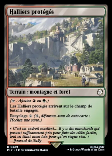 Halliers protégés, carte Magic PIP 289 — extension Fallout
