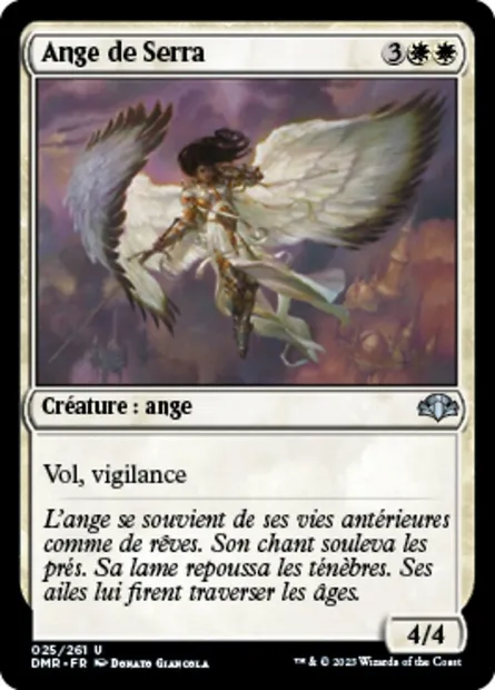 Ange de Serra, carte Magic DMR 25 — extension Dominaria Remastered