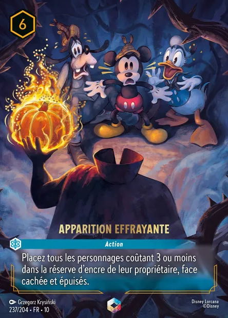 Apparition effrayante, carte Disney Lorcana CH10-237 — extension Lueurs dans les Profondeurs
