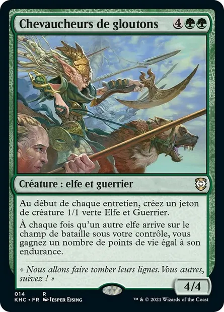 Chevaucheurs de gloutons, carte Magic KHC 14 — extension Kaldheim Commander