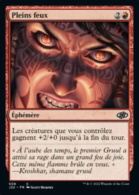 Pleins feux, carte Magic J22 508 — extension Jumpstart 2022