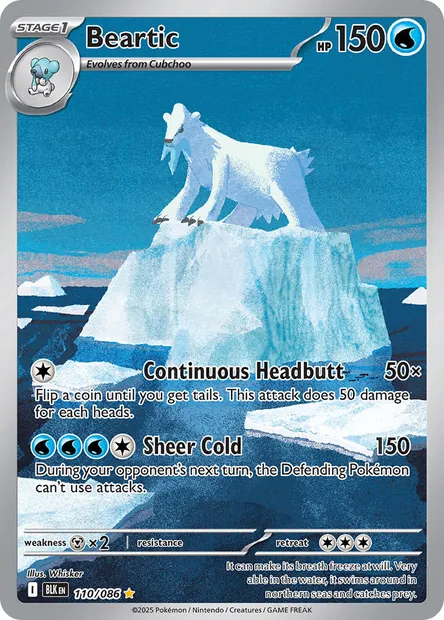 Beartic, Pokémon card BLK 110 — Black Bolt set