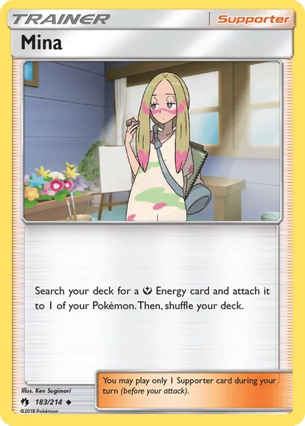 Mina, Pokémon card LOT 183 — Lost Thunder set