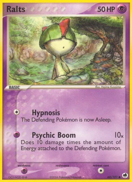 Ralts, Pokémon card DF 60 — Dragon Frontiers set