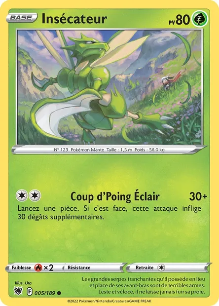 Insécateur, carte Pokémon ASR 005 — extension Astres Radieux