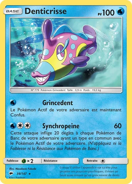 Denticrisse, carte Pokémon BUS 38 — extension Ombres Ardentes