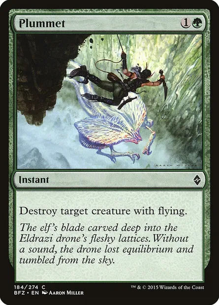 Plummet, Magic card BFZ 184 — Battle for Zendikar set