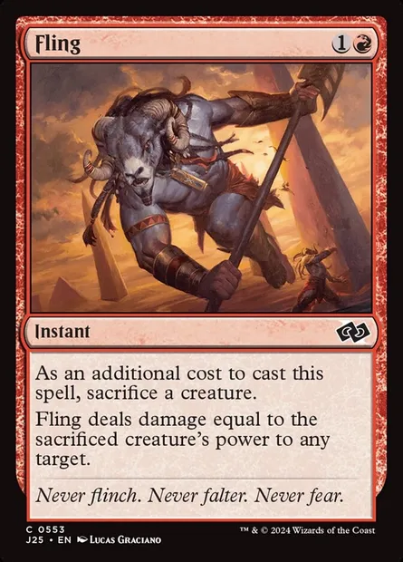 Fling, Magic card J25 553 — Foundations Jumpstart set