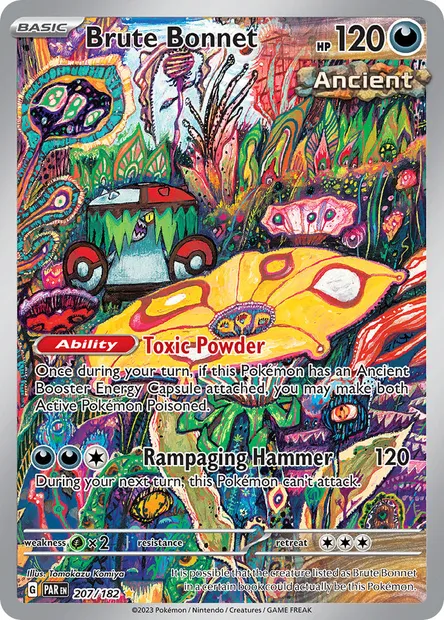 Brute Bonnet, Pokémon card PAR 207 — Paradox Rift set