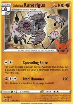 Tutétékri de Galar, carte Pokémon TOT23 102 — extension Trick or Trade 2023