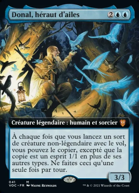 Donal, héraut d'ailes, carte Magic VOC 41 — extension Crimson Vow Commander