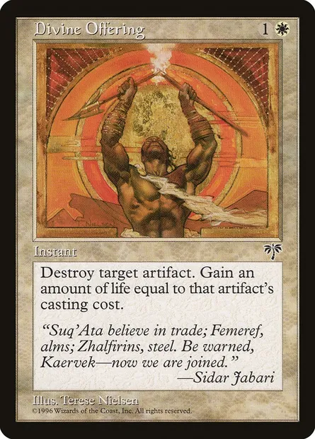 Divine Offering, Magic card MIR 11 — Mirage set